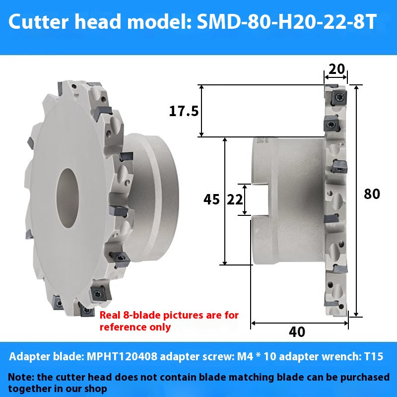2082-CNC SMP 3 face and face milling cutter head saw blade sleeve indexable milling T-slot cutter head MPHT06 0812 Shandong Denso Pricision Tools Co.,Ltd.